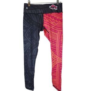 New NWOT Zoot Baby Rhino Women's Leggings Size L Black‎ Pink Athletic Workout